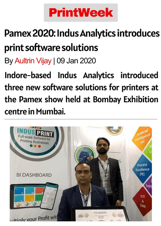 Pamex 2020: Indus Analytics introduces print software solutions