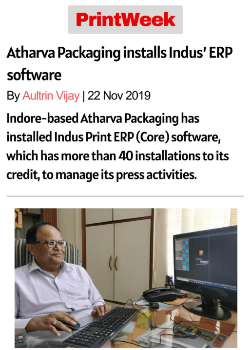 Atharva Packaging installs Indus' ERP software